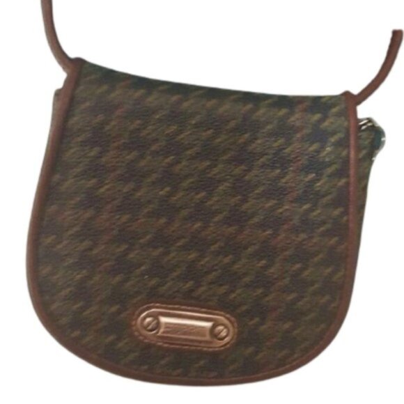 2/$40 Vintage 90s tiny hound's-too print ESPRIT cross body purse bag or belt bag - Picture 2 of 8